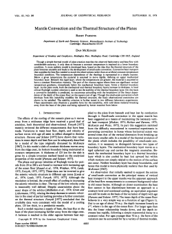 Mantle Convection and the Thermal Structure of the Plates