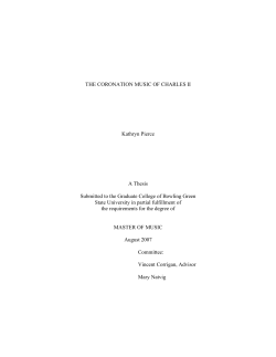 the coronation music of charles ii - OhioLINK Electronic Theses and