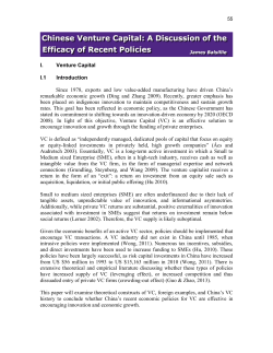 Chinese Venture Capital - Western University Economics
