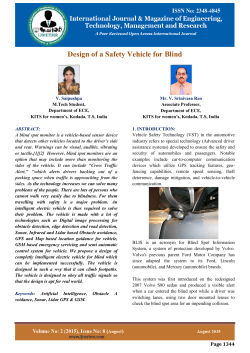 Design of a Safety Vehicle for Blind