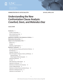 understanding the new confrontation clause Analysis