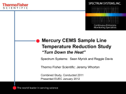 Mercury CEMS Sample Line Temperature