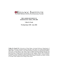 THE LABOR MOVEMENT IN DEMOCRATIC CHILE, 1990&ndash;2000