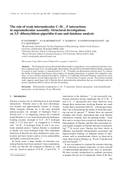 The role of weak intermolecular C–H. . . F interactions in