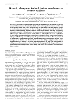 Geometry changes on Svalbard glaciers: mass-balance or
