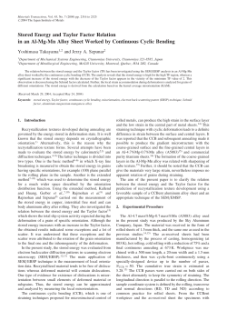 Stored Energy and Taylor Factor Relation in an Al-Mg