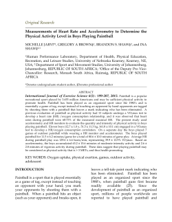 Measurements of Heart Rate and Accelerometry to Determine the