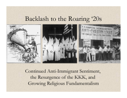 Backlash to the 1920s Powerpoint