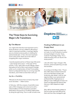 The Three Keys to Surviving Major Life Transitions