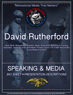 david rutherford bio sheet and presentation descriptions