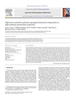 High-time resolution and size-segregated elemental composition in
