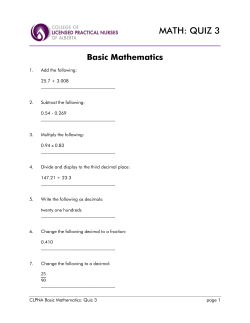 MATH: QUIZ 3 - Study with CLPNA