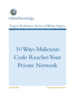 10 Ways Malicious Code Reaches Your Private Network