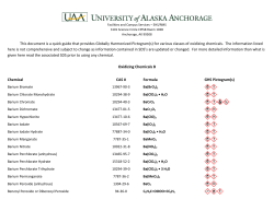 for various classes of oxidizing chemicals. The