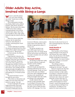 Older Adults Stay Active, Involved with String-a