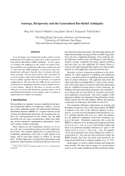 Isotropy, Reciprocity and the Generalized Bas