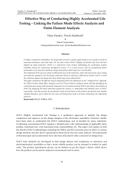 Effective Way of Conducting Highly Accelerated Life Testing