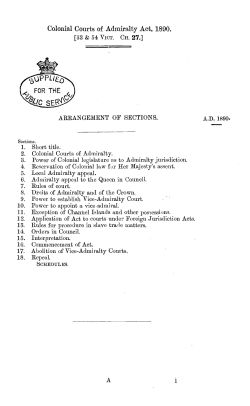 Colonial Courts of Admiralty Act, 1890. 5. Local Admiralty appeal. 6