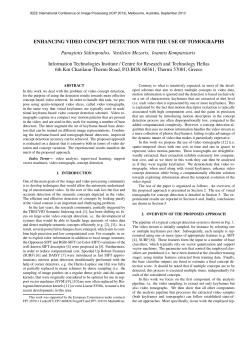 ENHANCING VIDEO CONCEPT DETECTION WITH THE USE OF