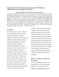 OPEC - Culture, Society and Praxis