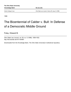 The Bicentennial of Calder v. Bull: In Defense of