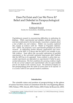 Does Psi Exist and Can We Prove It? - Cyty