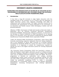 UGC GUIDELINES FOR B.Voc.