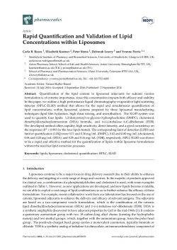 Rapid Quantification and Validation of Lipid Concentrations