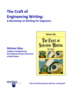 The Craft of Engineering Writing - Writing Guidelines for Engineering