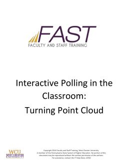 Interactive Polling in the Classroom: Turning Point Cloud Basics