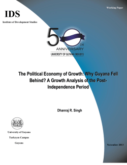 The Political Economy of Growth: Why Guyana Fell - Econ