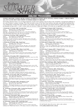 summer - Sydney Summer Series