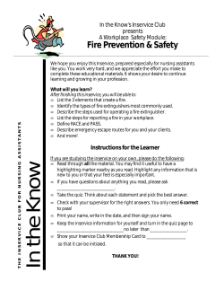 Fire Prev1 - Sanzie Healthcare Services