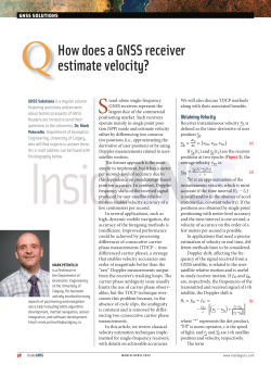 How does a GNSS receiver estimate velocity?