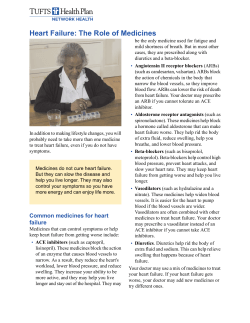 Heart Failure: The Role of Medicines