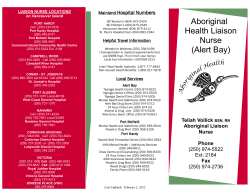 Alert Bay ALN brochure - Vancouver Island Health Authority