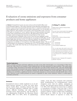 Evaluation of ozone emissions and exposures from consumer
