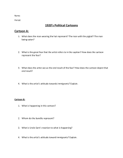 1920`s Political Cartoons Cartoon A: