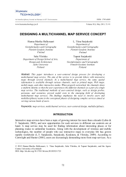 Designing a Multichannel Map Service Concept