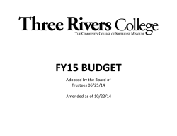 fy15 budget - Three Rivers College