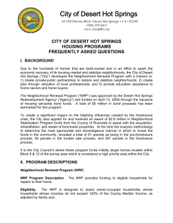 city of desert hot springs housing programs frequently asked questions
