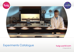 Experiments Catalogue