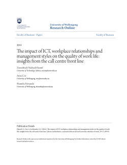 The impact of ICT, workplace relationships and management styles