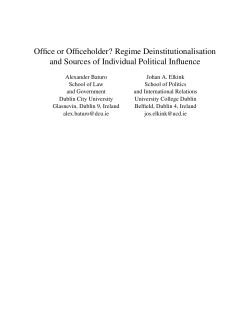 Office or Officeholder? Regime - DORAS