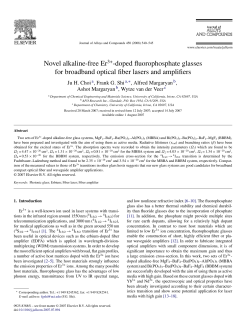 Novel alkaline-free Er3+-doped
