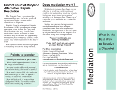 Mediation - Maryland Courts
