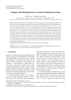 Changes and Effecting Factors of Grain Production in China