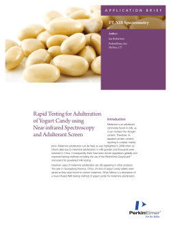 Rapid Testing for Adulteration of Yogurt Candy using