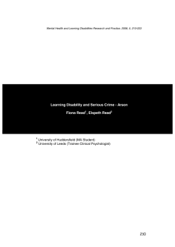 210 Learning Disability and Serious Crime