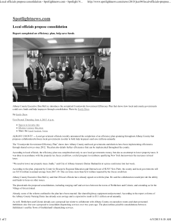 Local officials propose consolidation